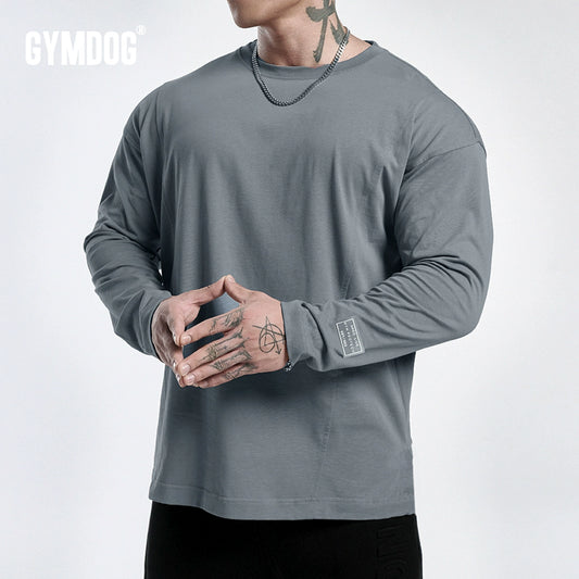Men's Loose Exercise T-shirt Long Sleeves