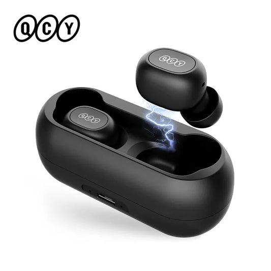 QCY T1C Bluetooth 5.0 Earphones Wireless 3D Stereo TWS Headphones with Dual Microphones Headset