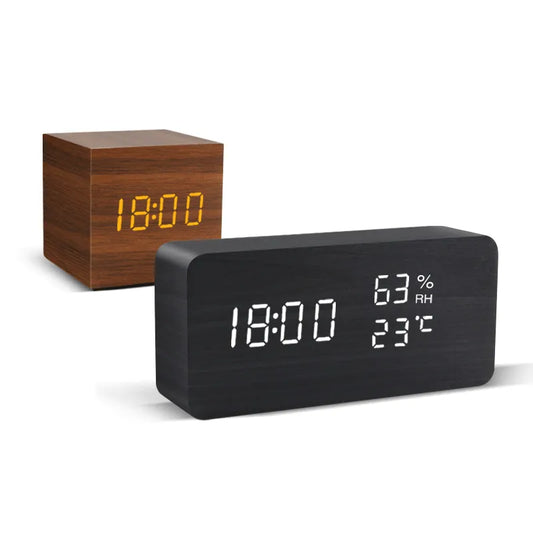 Alarm Clock LED  Voice Control USB/AAA Powered Electronic ]